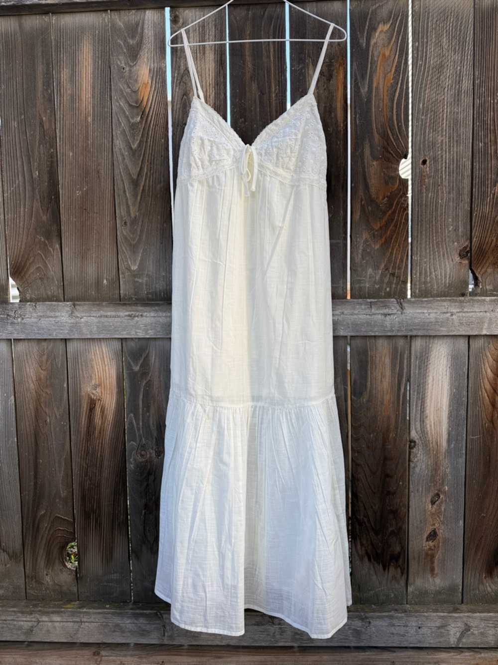 No Boundaries Ivory Lace-Trim Maxi Slip